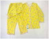 Пижама детск. на пуговицах цветная (кулир)